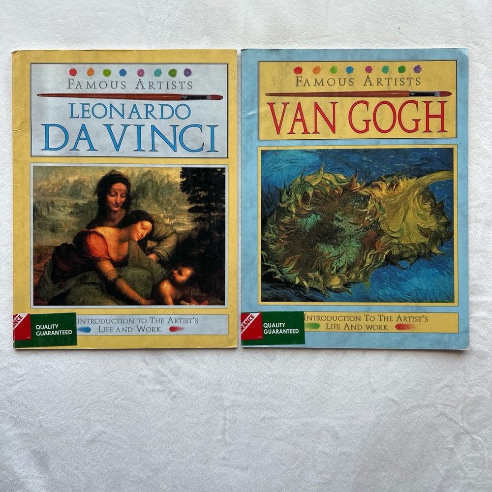 Famous Artists Books: Leonardo Da Vinci & Van Gogh